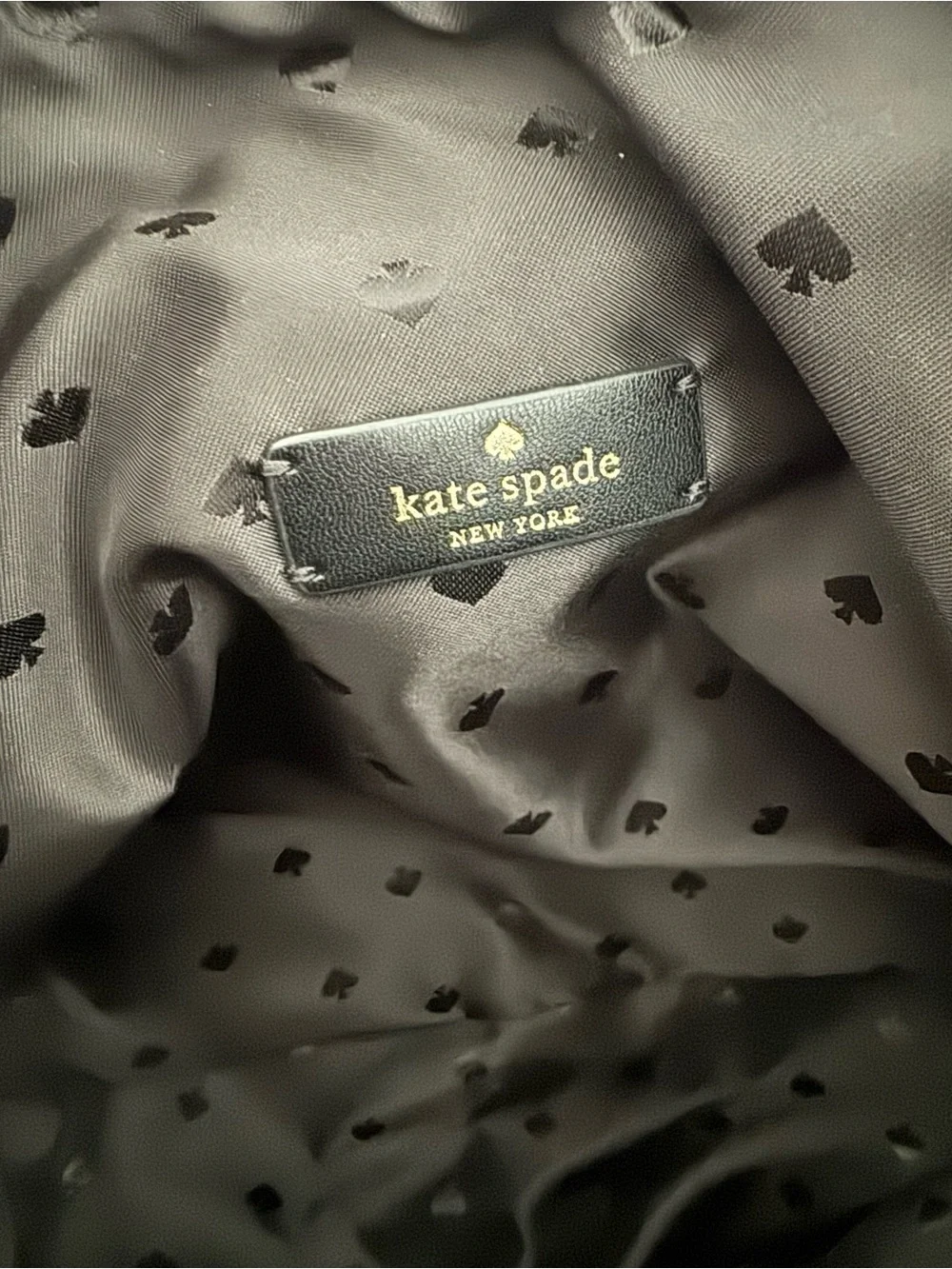 kate spade black nylon tote with shoulder straps